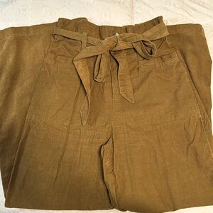 Down corduroy belted pants size xs